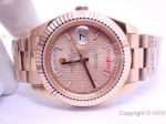 Replica Rolex Day-Date Rose Gold Striped Dial President Watch 40mm